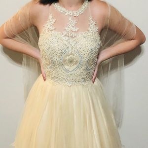 formal embroidered cocktail dress